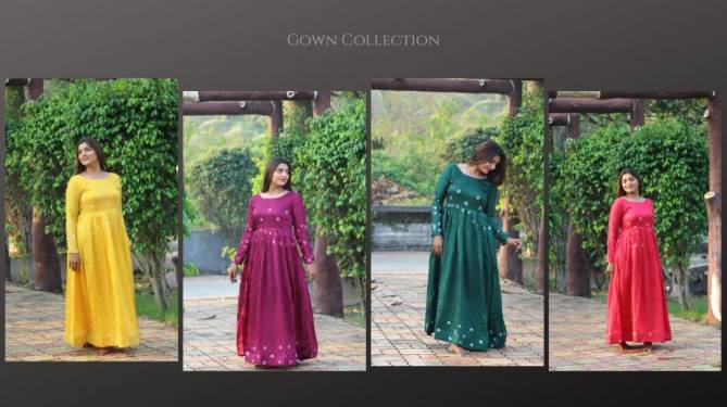 Spsc 9002 Festive Wear Bandhani Print Wholesale Gown Catalog
